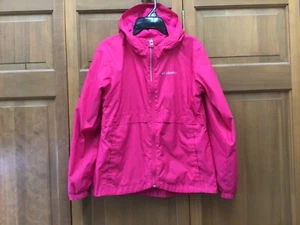 Columbia Rain-Zilla Jacket, Fleece Lined, Full Zip, Hood, Hot Pink - Girl's Lg - Picture 1 of 10