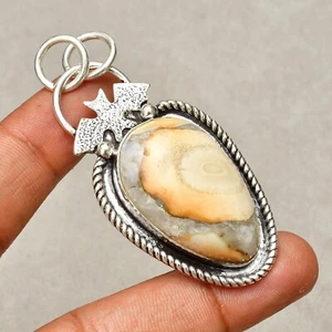 Cobra Jasper Gemstone 925 Sterling Silver Handmade Jewelry Pendant 2.28" - Picture 1 of 8