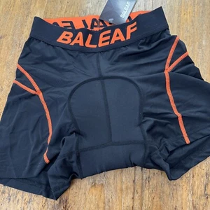 Pantalones Cortos de Motociclista BALEAF NUEVOS CON ETIQUETAS Para Hombre Pequeños 3D Acolchados Ciclismo Negro Naranja - Imagen 1 de 4