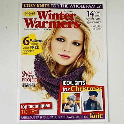 WINTER WARMERS Let’s Knit Magazine Supplement Dec 2010 Cozy Knits for the Family - Image 1 of 4