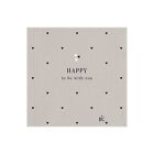 BC Cocktail Papierservietten HAPPY to be with you titane 25x25cm