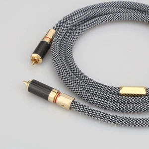 Cavo audio hifi coassiale digitale placcato argento cavo RCA audio digitale HIFI - Foto 1 di 10