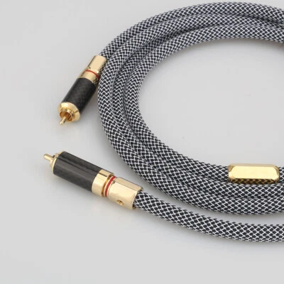Silver Plated Digital Coaxial Hifi Audio Cable HIFI Audio digital RCA Cable - Image 1 of 4