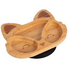Tiny Dining Black Fox Bamboo Baby Suction Plate Toddler Weaning Feeding Set