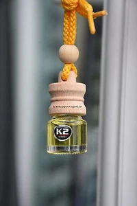 LEMON AROMA CARO Air Freshener HANGING Fresh new car PERFUME Glass Bottle Wood - Picture 1 of 1