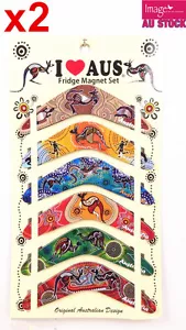 12pcs Australian Souvenir Fridge Magnets Boomerangs Assorted Design 79Ex2 - Picture 1 of 2