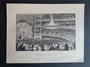 Antique (c.1845) print - Italian Opera House - Paris - France - Eugene Lami - Picture 1 of 2