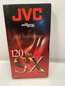 New Sealed JVC High Performance T-120 SX Blank VHS/VCR SP 120 min EP 6 Hours  - Picture 1 of 5