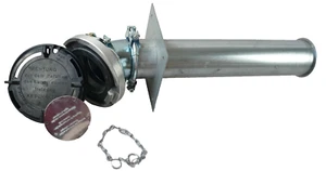 Pelletraum Füllstutzen 45° 500 mm + Befestigungsplatte 1 Stück Storz-A Kupplung - Bild 1 von 7