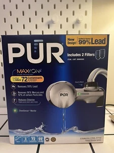 Pur Stainless Steel Water Filtration For Faucet Includes 2 Filters Sealed - Picture 1 of 7