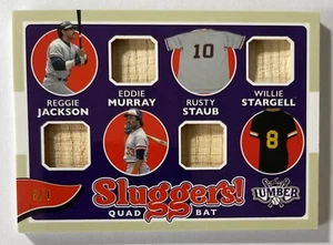 2024 Leaf Lumber Sluggers Purple Reggie Eddie Murray Staub Stargell 8/9 - Picture 1 of 2