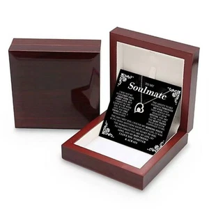 To My Soulmate Necklace Gift, Anniversary Gift For Her, Wife Girlfriend - Picture 1 of 3