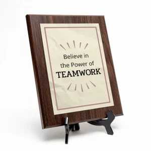 Believe in the Power of Teamwork Decorative Wall Plaque With Easel Acrylic Stand - Picture 1 of 28