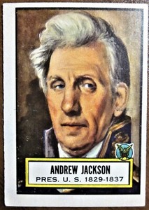 1952 Topps Look n See ANDREW JACKSON U.S. President 1829-1837 Card #8 VG/EX (D50