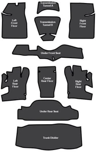 1973-1976 Pontiac LeMans EVA Sound Deadener 10pc - Picture 1 of 1