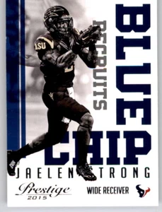 2015 Prestige Blue Chip Recruits Jaelen Strong Rookie RC Insert PWE Texans #11 - Picture 1 of 2