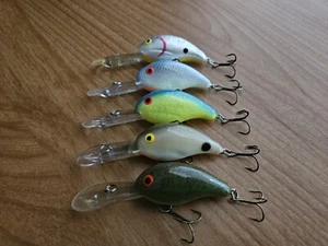(5) Pre-Pradco Bandit 300 Series Crankbaits, Lot of 5 Fishing Lures - Picture 1 of 3