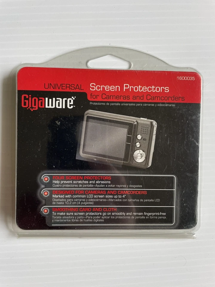 NEW Gigaware Universal 4 Screen Protectors for Cameras & Camcorders 1600035 - Image 1 of 2