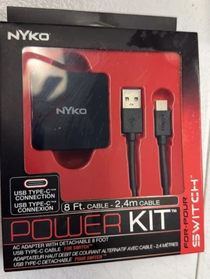 Kit de alimentación Nyko USB C Nintendo Switch cable de 8 pies Foto 1 de 3
