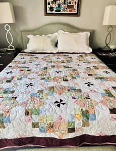 Quilt Patchwork Romantic Style Full or Twin Size - Picture 1 of 4