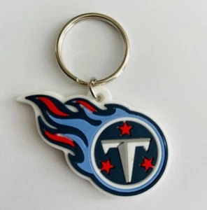 TENNESSEE TITANS NFL KEYCHAIN FOOTBALL TEAM DECAL LOGO PVC SUPER BOWL KEY MVP - Picture 1 of 1