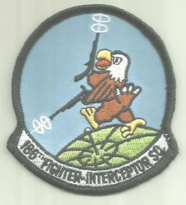 186TH FIGHTER INTERCEPTOR SQ USAF PATCH MONTANA ANG FLUGZEUG PILOT VOLLSTÄNDIGE ZUGABE LESEN - Bild 1 von 2