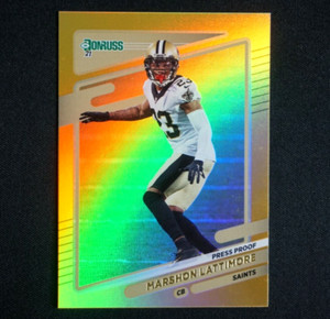 MARSHON LATTIMORE SP Gold 2021 Donruss Press Proof Gold Holo #99 Saints