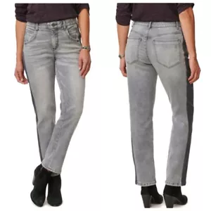 Denim recto delgado tiro alto Wit&Wisdom Ab Soultion talla 14 bloque de color - Imagen 1 de 14