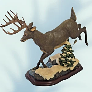 Danbury Mint Winter Escape Whitetail Deer Statue Sculpture NO COA - Picture 1 of 14