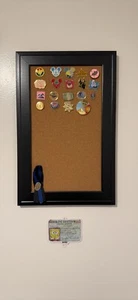 Cork Board Bulletin Board 11” x 17” Framed Corkboard Black Frame Decorative New - Picture 1 of 8