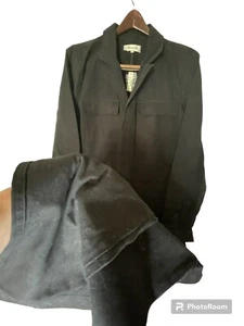 Madewell NWT XL Black Brushed Canvas Jumpsuit Long Sleeve Full Cover Pockets Fun - Picture 1 of 9