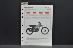 Vintage 1977 Honda CR125 M Elsinore Dealer Set Up Instruction Manual - Picture 1 of 6