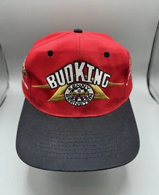 Винтажная кепка Bud King Kenny Berenstein Top Fuel Tour с застежкой сзади красная черная - Изображение 1 из 4