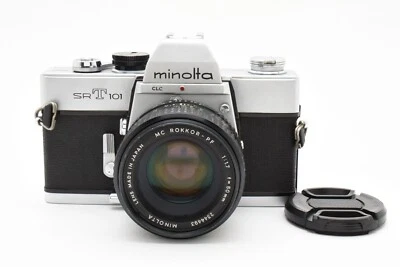 [N Mint READ] Minolta SRT101 35mm Camera MC Rokkor PF 50mm f1.7 Lens From JAPAN - Image 1 of 4