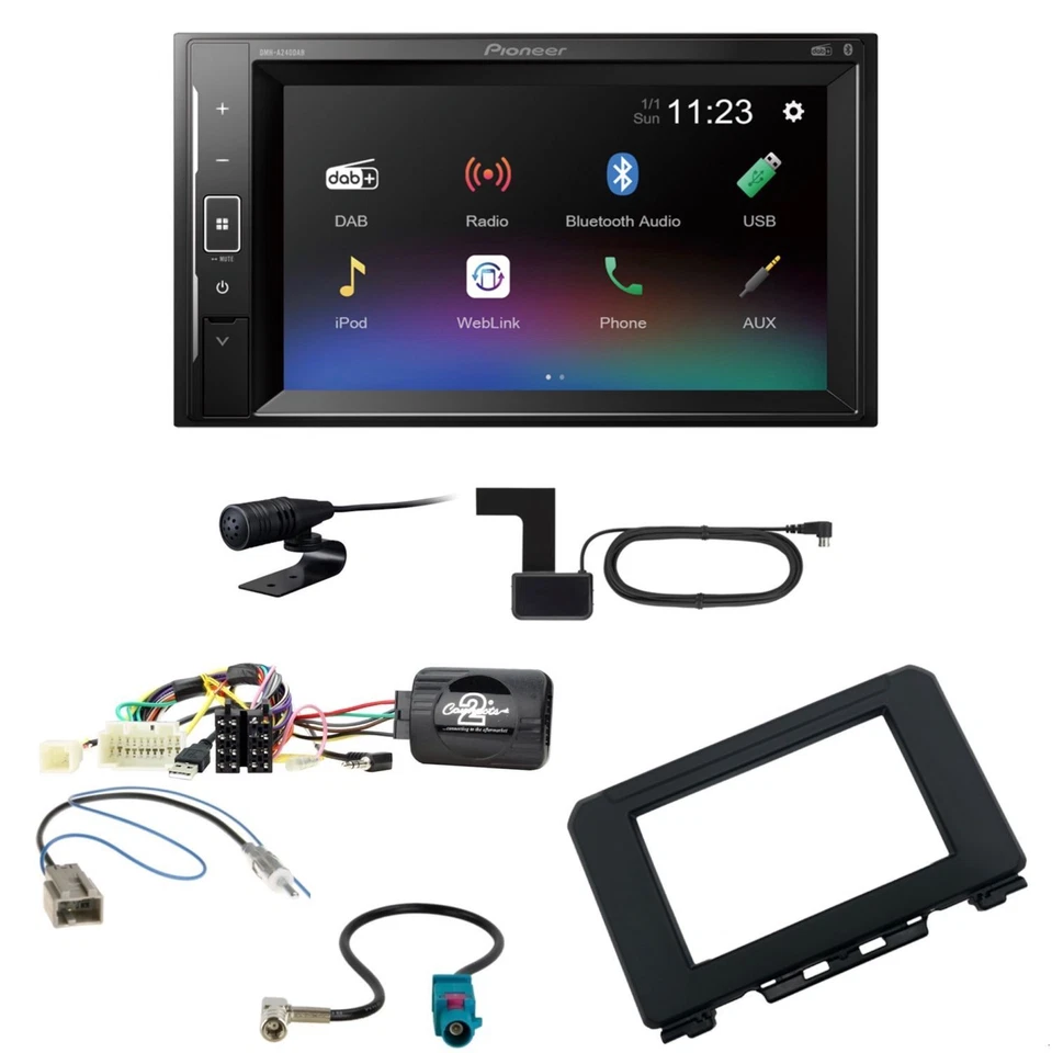 Pioneer Autoradio Kit DMH-A240DAB 2 DIN Bluetooth USB Für Volkswagen Jetta V/VI