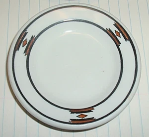 4 RESTAURANTWARE * Mayer China "AZTEC" MUSTER * BUTTER PAT DISH TABLETT * Top - Bild 1 von 3