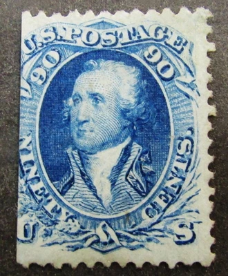 US Sc# 72 *MINT RG LH { 90c BLUE WASHINGTON } "SCARCE FROM 1861 SERIE CV$ 1,200 - Image 1 of 2