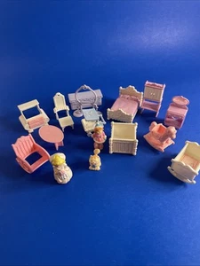 Figuras vintage Fisher Price Precious Places gato muebles guardería - Imagen 1 de 8