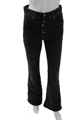 Veronica Beard Womens Black High Rise Bootcut Flared Jeans Button Size 28 - Image 1 of 4