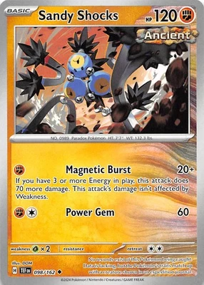 Sandy Shocks 098/162 SV05 Temporal Forces Pokemon 009089 - Image 1 of 2