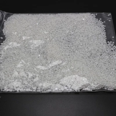 10000 Pure White  Acrylic Tiny Half Pearl Flatback Round Bead 2mm Nail Art Tips - Image 1 of 4