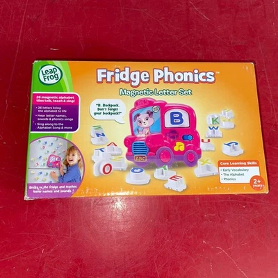 New Leap Frog Fridge Phonics Magnetic Letter Set Pink Alphabet Tiles Talk Sing - Image 1 of 4