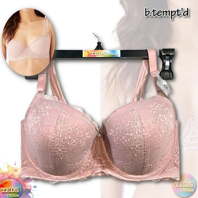 Sutiã feminino novo com etiquetas b.tempt'd by Wacoal 36DD contorno sem cordas 953284 rosa - Imagem 1 de 4