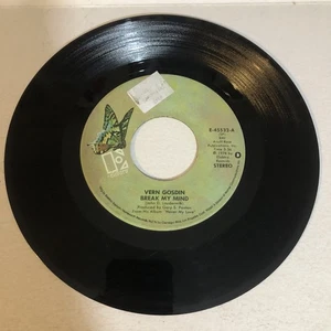 Vern Gosdin Break My Mind 45 Vinyl Record Vintage Elektra Records - Picture 1 of 2