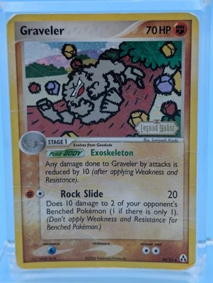 Graveler 34/92 Reverse Holo - Uncommon - Pokemon EX Legend Maker - D - See Video - Image 1 of 4