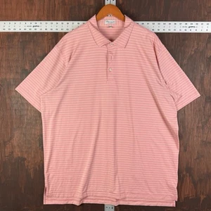 Peter Millar Summer Comfort Polo Shirt Drum Performance Pink Striped Men’s 2XL - Picture 1 of 8