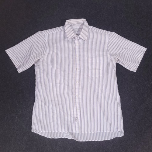 Camicia Christian Dior Chemises vintage uomo 16 32 33 bianca a righe manica corta