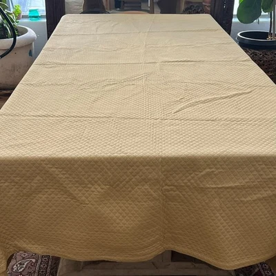 Cobertor Restauración Hardware 103 x 86" Amarillo Diamante Acolchado 100% Algodón Foto 1 de 4