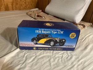 1936 BUGATTI TYPE 57SC FRANKLIN MINT (BRAND NEW STILL IN ORIGINAL BOX) - Picture 1 of 10
