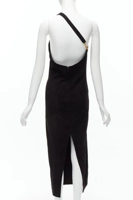 raro vestido lápis GUCCI TOM FORD camurça genuína fivela dourada sem costas IT42 M - Imagem 1 de 4